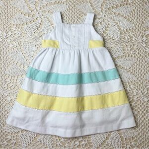 Janie and Jack Baby Girl 6-12 Months 2010 Spring Celebration Pastel Stripe Dress